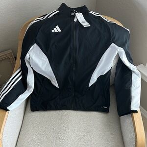 Adidas Black and White Track Jacket/pants set